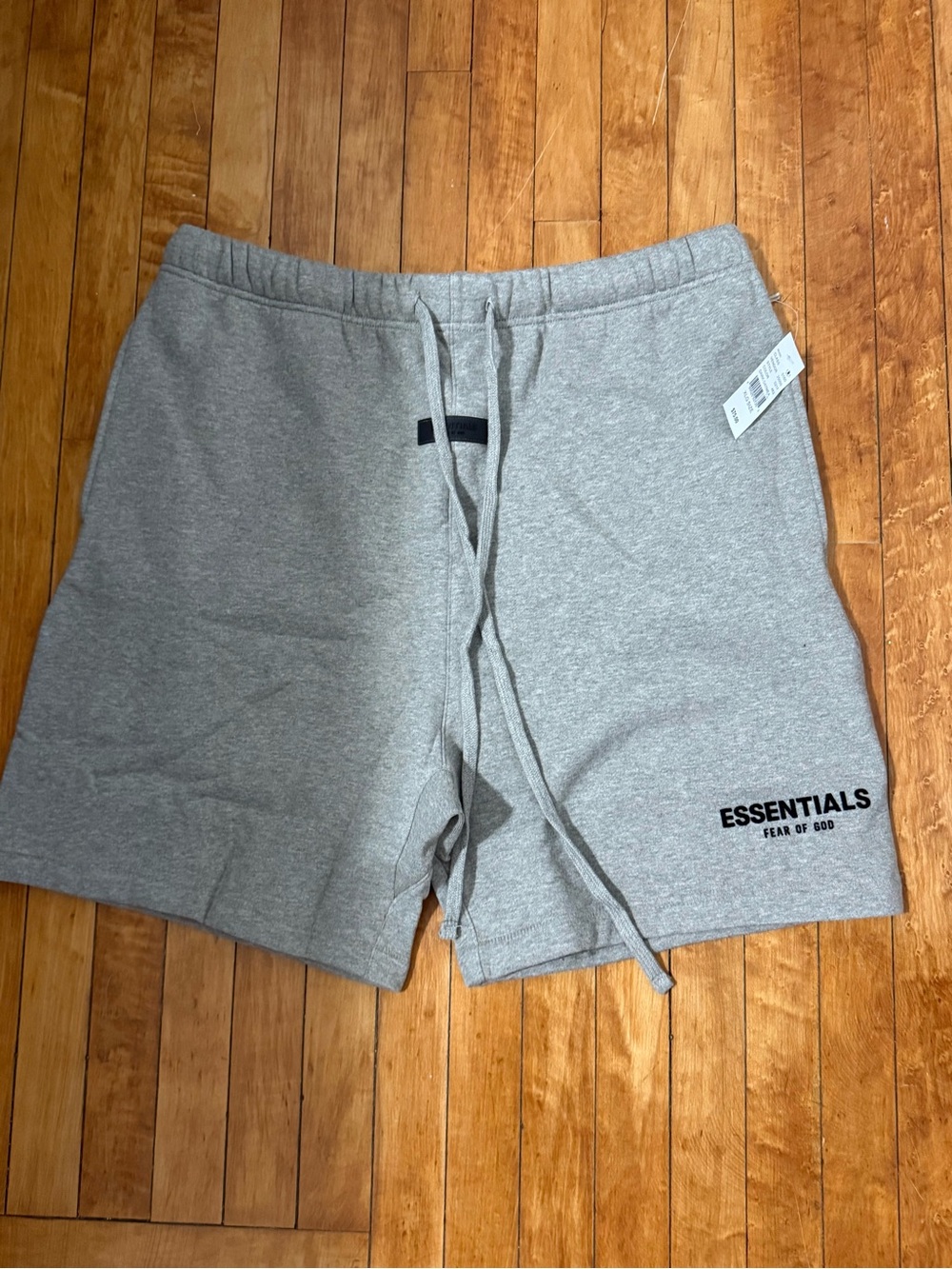 Essentials Fear of God Men's Gray Fleece Athletic Shorts Drawstring Solid XL
